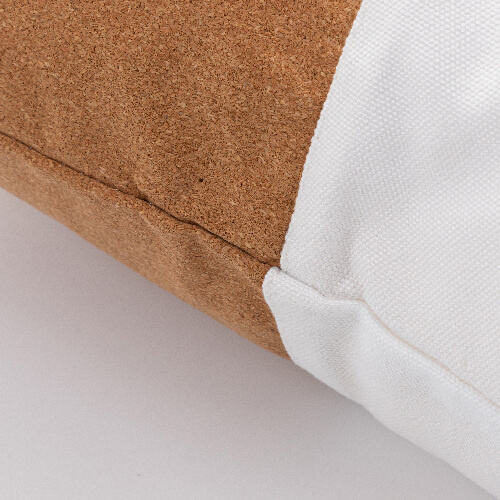 Lněný povlak na polštář s korkovým proužkem pro sublimaci