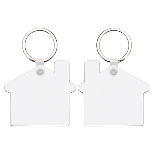 Oboustranný kroužek na klíče z MDF pro sublimaci - dům