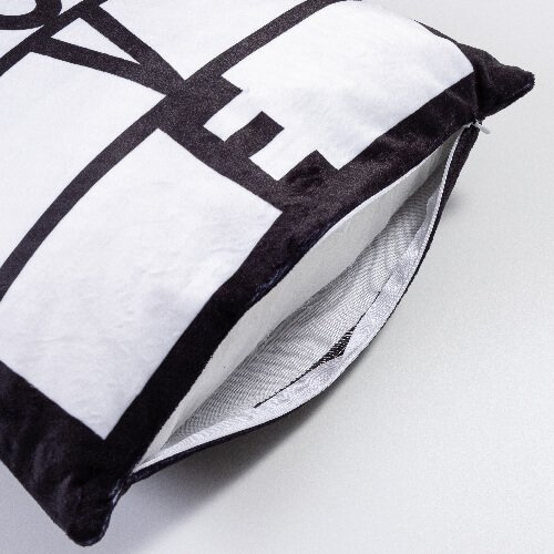 Plyšový povlak na polštář s fotografickými panely pro sublimaci - LOVE