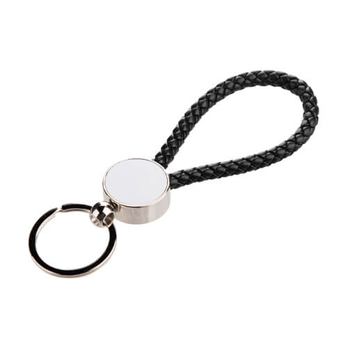 Pletený kroužek na klíče pro sublimaci - černý