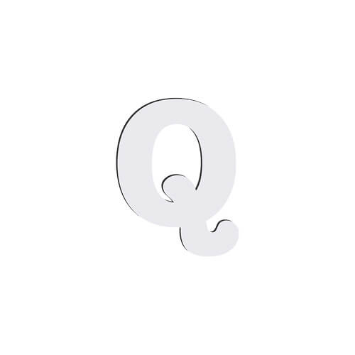 Dekorativní písmeno z MDF pro sublimaci 10 cm Q