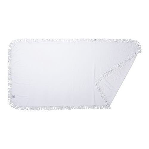 Ručník 152 x 76 cm se střapcem pro sublimaci - bílý