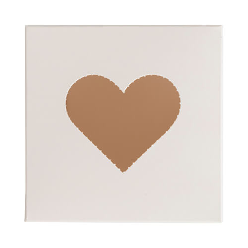 Dárková krabička s okénkem ve tvaru srdce pro sublimaci - 10,2 x 10,5 x 6,6 cm