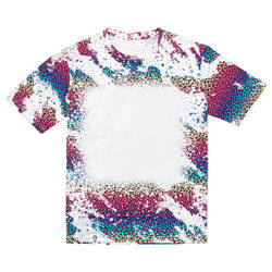 Tričko Cotton-Like Bělený Leopard Wild Purple pro sublimaci