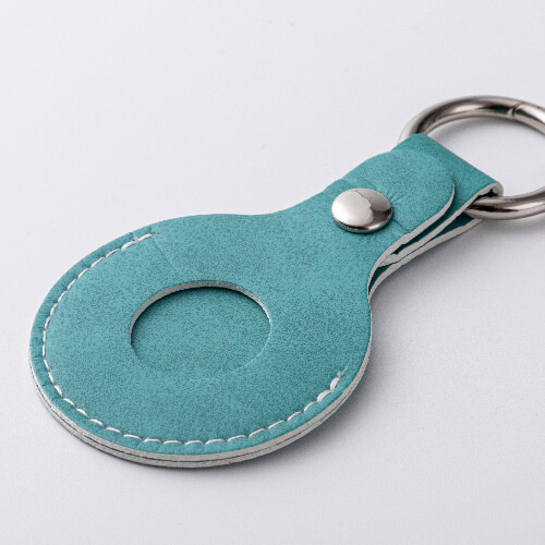 Kožená klíčenka / pouzdro AirTag pro sublimaci - zelené