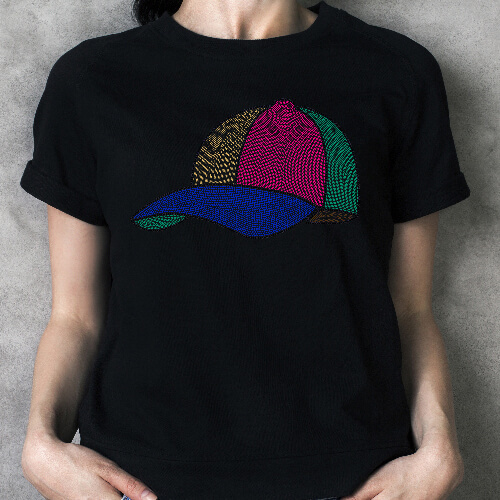 Velký zirkonový plech pro termotransfer - klobouk