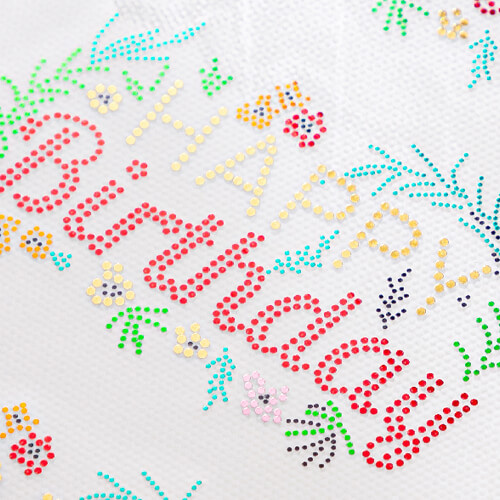 Zirkoniová fólie pro termotransfer - Happy Birthday