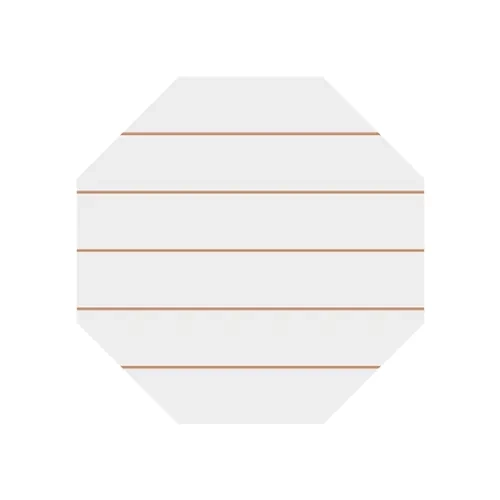 Šestihranný MDF fotorámeček, pruhovaný, 25,4 x 25,4 cm