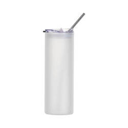750 ml matný hrnek s plastovým víčkem a brčkem pro sublimaci