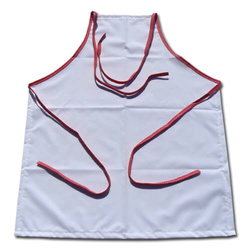 Kuchyňská zástěra PREMIUM Červená s bílými tečkami Sublimační termotransferový tisk