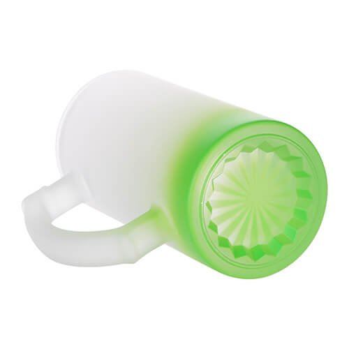 Skleněný matný pohár 470 ml na sublimaci - zelený gradient