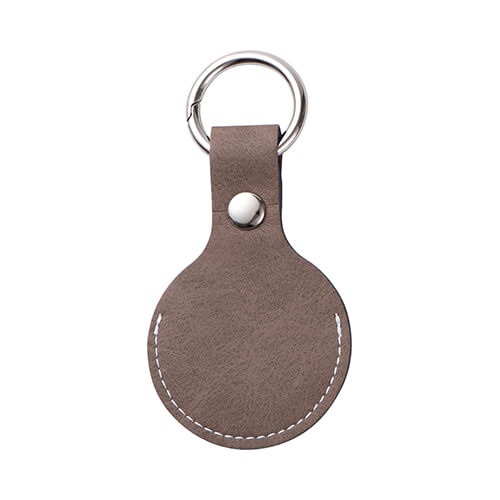 Kožená klíčenka / pouzdro AirTag pro sublimaci - šedá