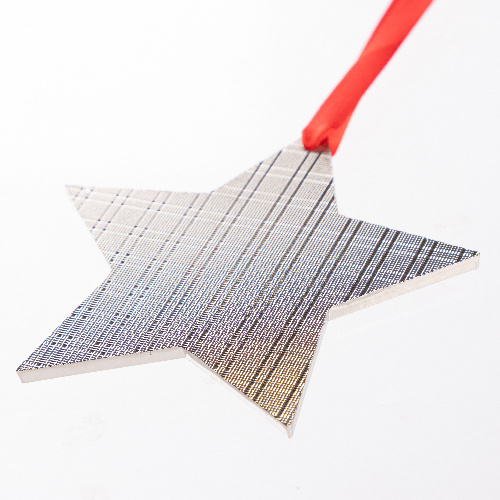 Kovová visačka na vánoční stromek pro sublimaci - hvězda