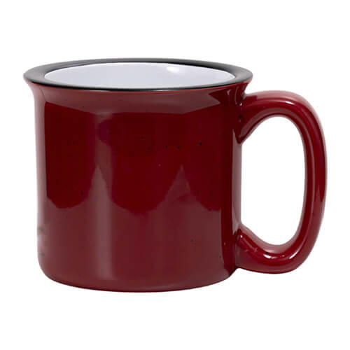 Keramický smaltovaný hrnek 400 ml pro sublimaci - červený