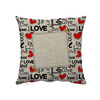Plátěný povlak na polštář 38 x 38 cm pro sublimaci - Love Lettering