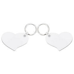 Oboustranný kroužek na klíče z MDF pro sublimaci - Srdce milence
