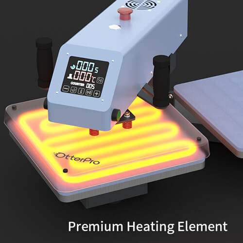 Pneumatický plochý lis OtterPro Air Press Swing Dual 38 x 38 cm