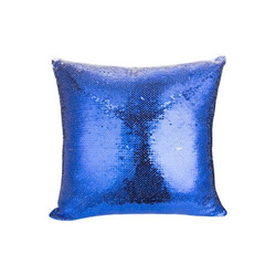 Povlak na polštář 40 x 40 cm s dvoubarevnými flitry pro sublimaci - modrý