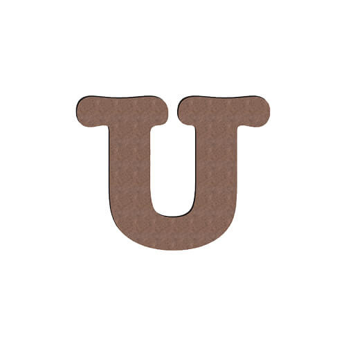 Dekorativní písmeno z MDF pro sublimaci 10 cm U