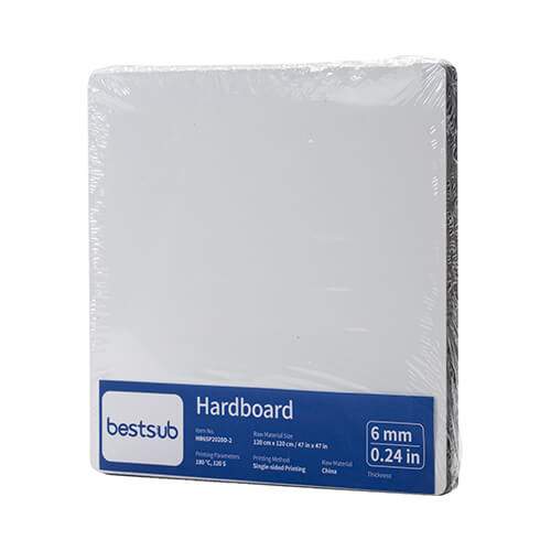 Dřevovláknitá deska pro sublimaci 20 x 20 x 0,6 cm - 2 ks - světle hnědá zadní strana