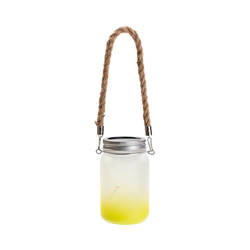 Lucerna 450 ml s rukojetí na provázku - limetkově zelený gradient