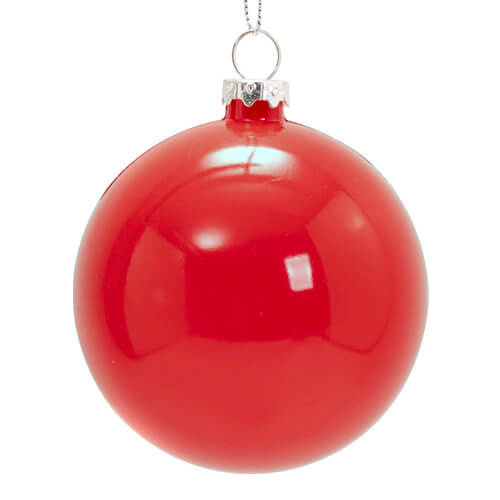 Baňka na vánoční stromeček Ø 7,8 cm pro sublimaci – červená, lesklá