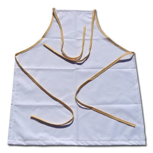 Kuchyňská zástěra PREMIUM Žluté pruhy Sublimační termotransferový tisk