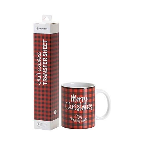 Xmas Plaid 2 přenosový arch 30,5 x 30,5 cm - 4 ks.