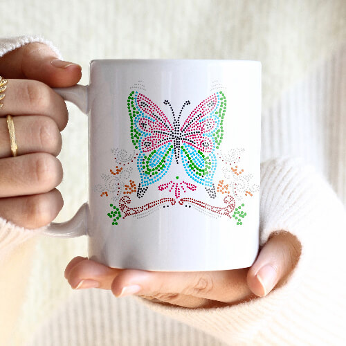 Zirkoniová deska pro termotransfer - malý motýl