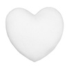 Plyšový povlak na polštář se srdcem pro sublimaci - bílý