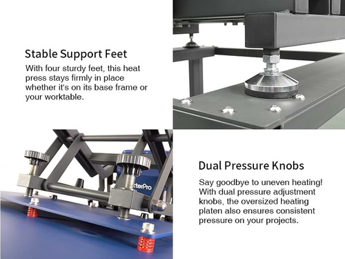 Tepelný lis OtterPro 60 x 80 cm s výsuvnou deskou