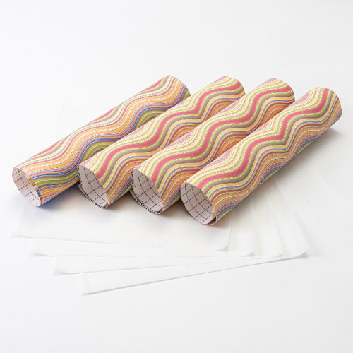 Barevné vlny přenosový arch 30,5 x 30,5 cm - 4 ks.