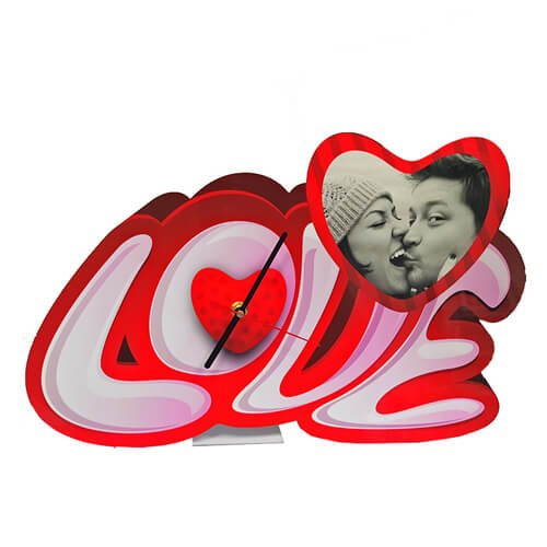 Stojanové hodiny z MDF - Jelly Love - Sublimační termotransferový tisk