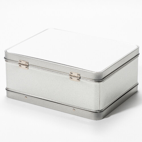Kovová krabička na oběd pro sublimaci - stříbrná