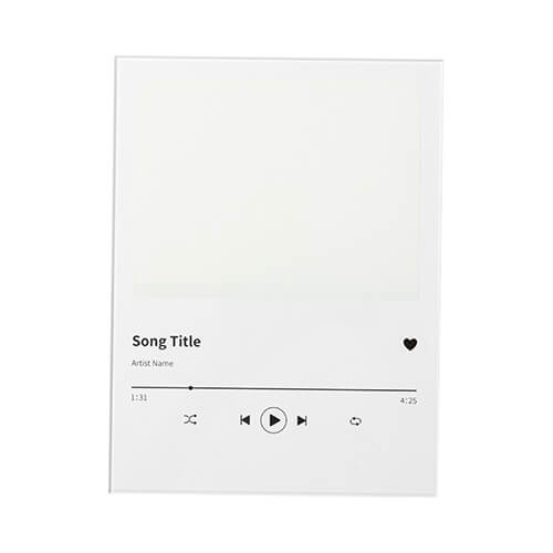 Skleněný rámeček pro sublimaci - 15 x 20 cm - Music