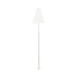 Akrylové míchátko na nápoje 15 cm pro sublimaci - vánoční stromeček