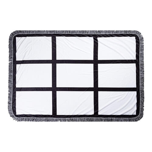 Plyšová deka 150 x 100 cm s fotografickými panely pro sublimaci - 9 panelů