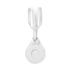 Kožená visačka na popruh zavazadla / pouzdro AirTag pro sublimaci - bílá