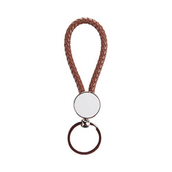 Pletený kroužek na klíče pro sublimaci - hnědý