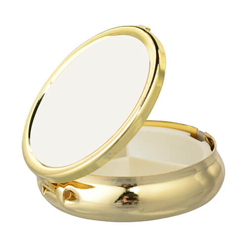 Zlatá kulatá krabička na pilulky Sublimační tepelný přenos