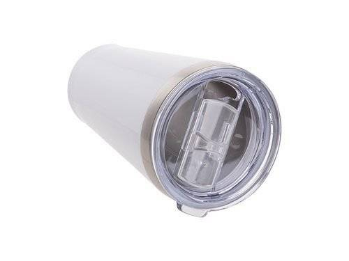 Hrnek z nerezové oceli /tumbler/ 450 ml s víčkem pro sublimaci - bílý