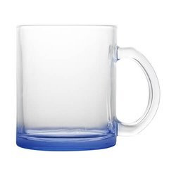 Skleněný hrnek 330 ml pro sublimaci - s tmavě modrým dnem