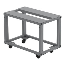 Univerzální stojan pro dvoustaniční tepelný lis na kolečkách