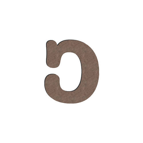 Dekorativní písmeno z MDF pro sublimaci 10 cm C