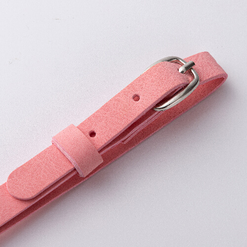 Kožená visačka na zavazadla / pouzdro AirTag pro sublimaci - růžová