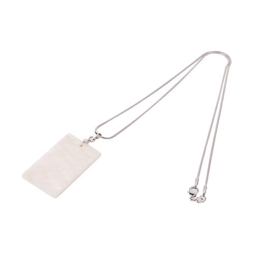 Přívěsek mušle na řetízku pro sublimaci - obdélník