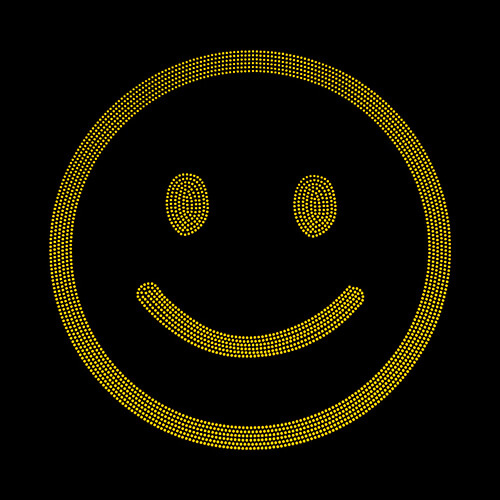 Velký zirkonový plech pro termotransfer - úsměv