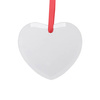 Skleněná visačka na vánoční stromek pro sublimaci - srdce