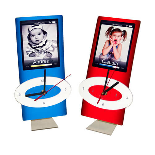 Stojanové hodiny z MDF - iPod - Sublimační termotransfer