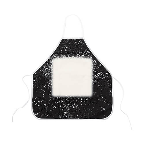 Lněná zástěra Bělená hvězdná černá pro sublimaci